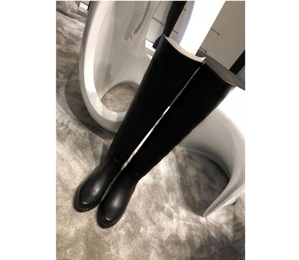 

женщина длинные ботинки 2020 мода колено высокие сапоги женские комфортные замшевые весной осень женские черные плоские сапоги женские туфли, Black