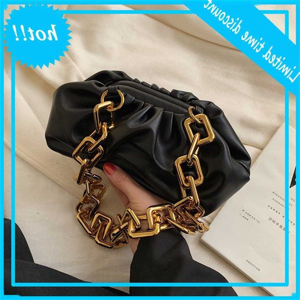 

new luxury design gold chain handbags women shoulder bag 2020 fashion cloud armpit bags ladies totes clutches female purses