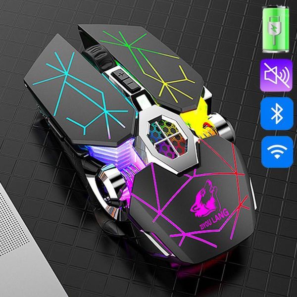 

2.4g wireless mouse 2400 pdi bluetooth mouse 6 buttons usb receiver rechargeable silent professional gaming for pc lap