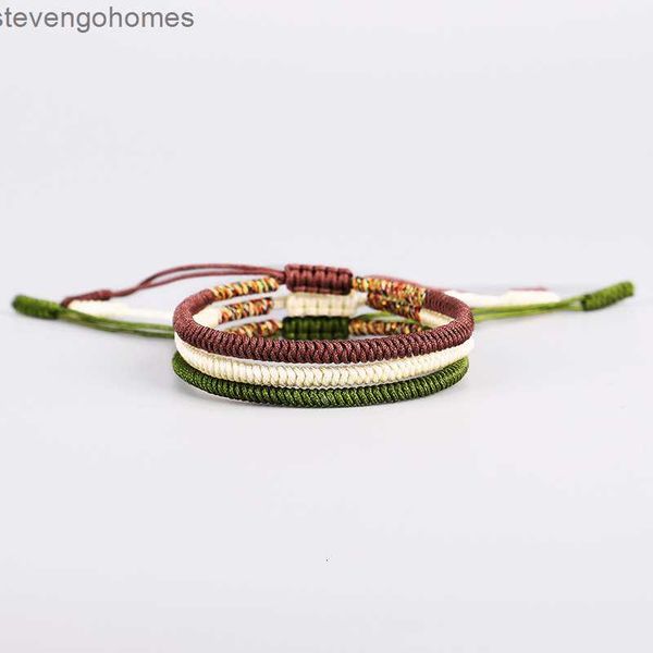 

red woven diamond knot jewelry black rope bracelet national style creative hand decoration, Silver