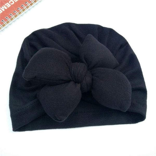 

newborn toddler kids baby boy girl turban big bow head wrap cotton beanie hat winter warm soft cap baby pgraphy props h217s h wmtpbr, Yellow