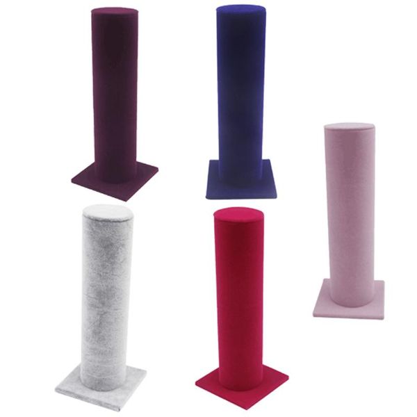 

jewelry pouches, bags portable vertical bracelet display stand bangle holder for hair clasp hairband, Pink;blue