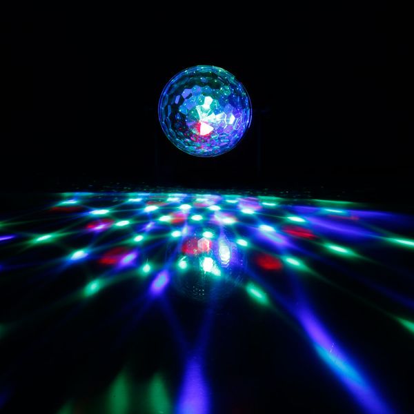 Alight 3w RGB LED Luzes Remote Controle Auto Mini Mini Girando Bola Fase Bar Festa Iluminação * 2