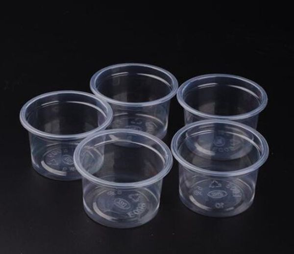 

dhl 5oz disposable jelly cup mini plastic round portion pudding mug transparent jello souffle jam scups with lids nt