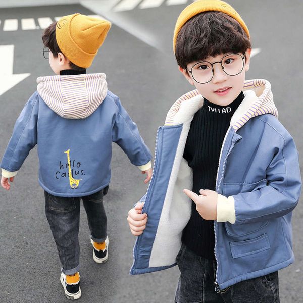 

giraffe plush hooded autumn boys 2020 new children's winter korean et, Black