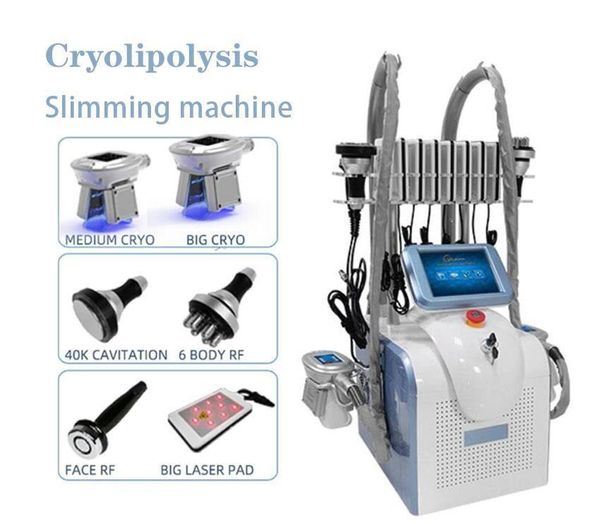 

professonal cryolipolysis fat ing instrument waist slimming cavitation rf instrument lipo laser 2 cryo heads can work at the same time