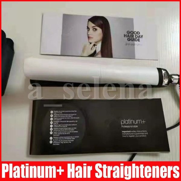 

platinum+ plus professional hair straightener flat iron hair styler straighteners with eu uk plug in stock, Black