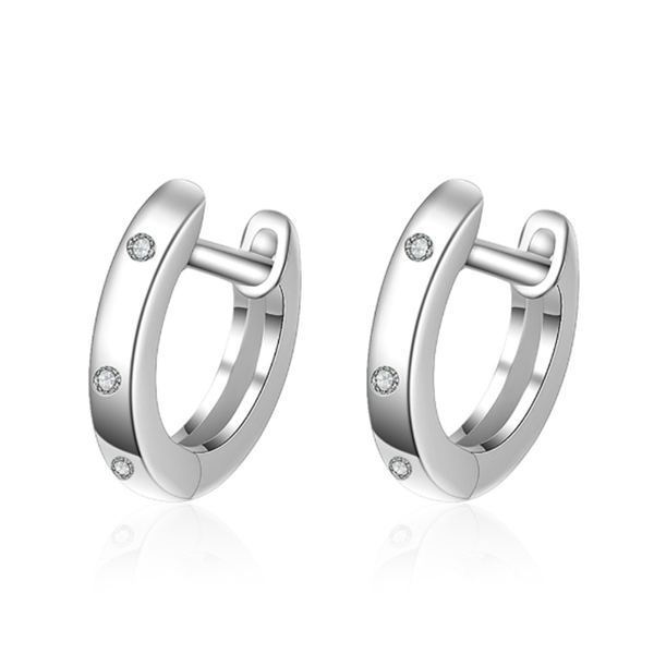 

personality simple trend hollow round short paragraph female models silver plated jewelry ear rings ye042, Golden;silver