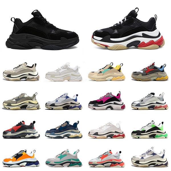 

2021 new arrival triple s designer mens womens shoes platforn triple black pink fashion old dad casual shoes kanye sneakers size 36-45