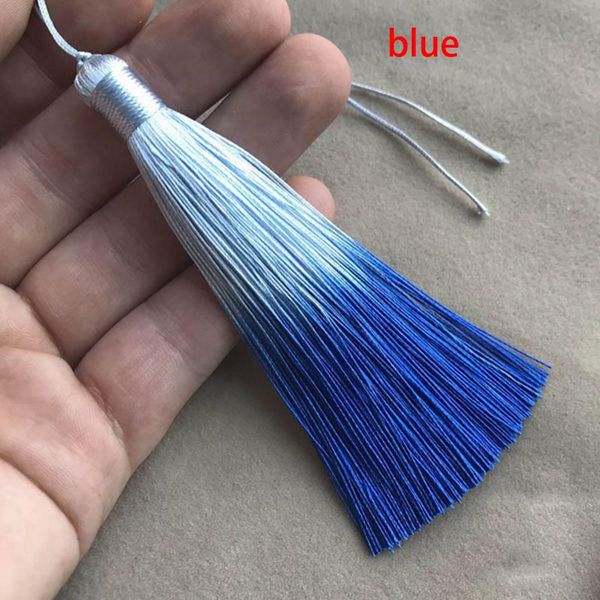 

12pcs lot 10cm gradient color tassels silk fringe sewing bangs tassel trim decorative key tassels for curtains home decoration h wmtccc
