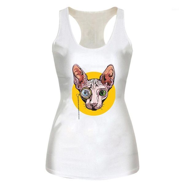 

2019 summer women fashion tanks printing white tank loose comfort casual summer female tank 1