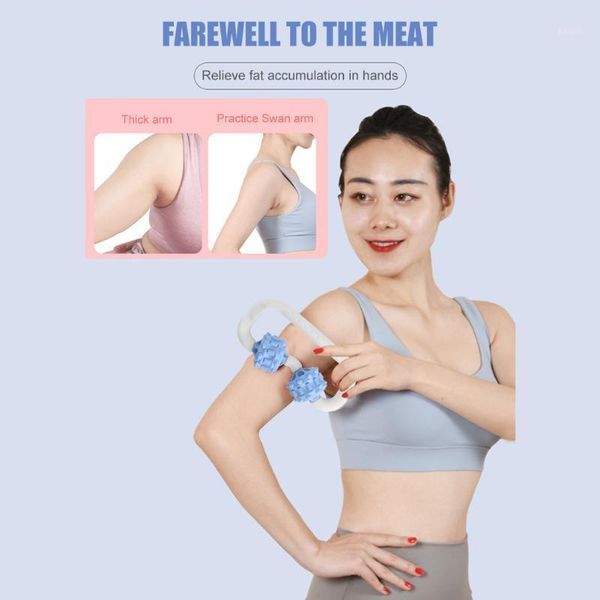 

trainers core slid fitness gliding u shape trigger point massage roller for arm leg neck muscle tissue yoga fitness1