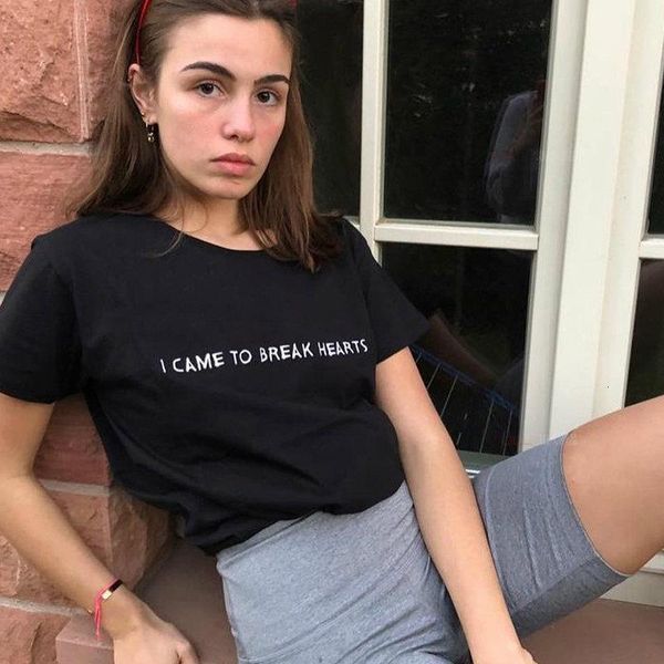 

i came to break hearts women tshirt cotton casual funny t shirt lady yong girl higher quality tee drop ship s-509, White