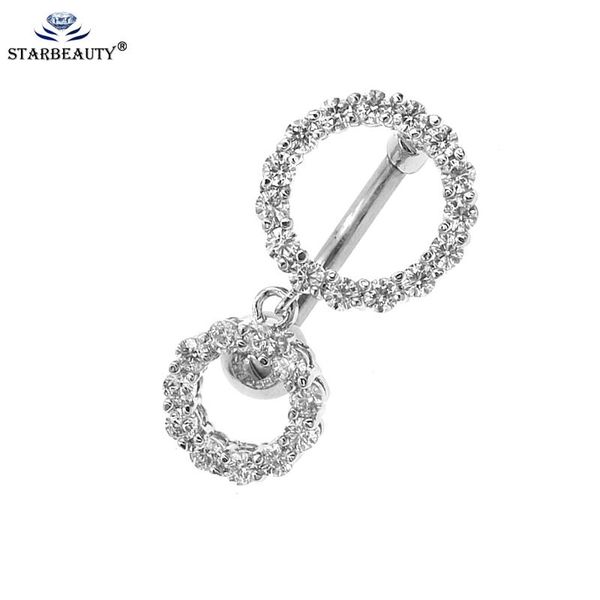 

starbeauty 1 шт. pull cz bowncle ball button barl bar barly navel ring body pirecing женщины fashion pired h sqczea, Black