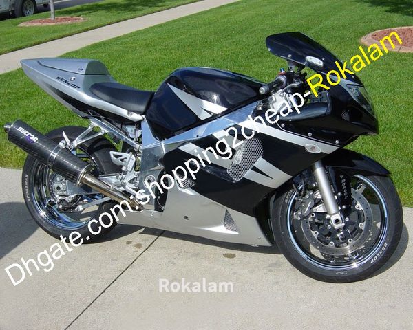Für Suzuki GSXR600 GSXR750 K1 01 02 03 GSX-R600 GSX-R750 GSXR 750 600 2001 2002 2003 Schwarz Silber Motorrad Verkleidung Kit (Spritzguss)