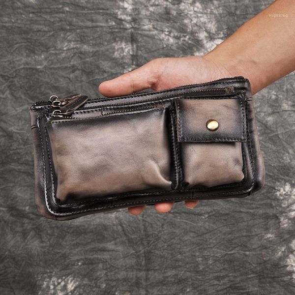 

waist bags quality leather men casual fashion travel fanny belt bag chest pack sling design phone pouch male 811-29-b1