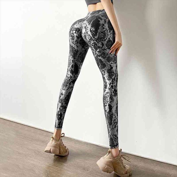 

snake skin leggings women fitness seamless leggins push up women sports quick drying high waist gym clothing, Black