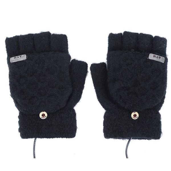 

ski gloves 4 color adjustable usb heated knitted heating winter durable battery powered hunting sports