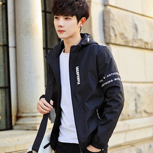 

jacket men's casual spring and autumn trend sports fashion new coat men's clothing 201116, Black;brown