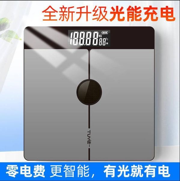

iÂ·wood sen solar rechargeable home electronic scales weight health scale human body weighing scale gift1