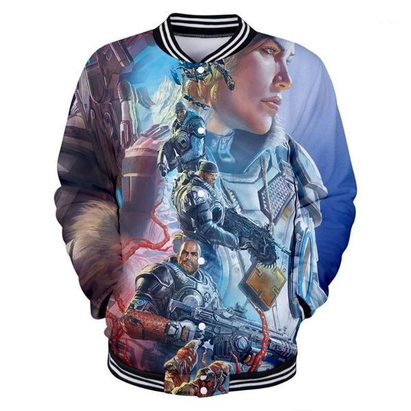 

new gears 5 printed 3d baseball jackets women/men fashion long sleeve jacket 2019 casual streetwear clothes1, Black;brown