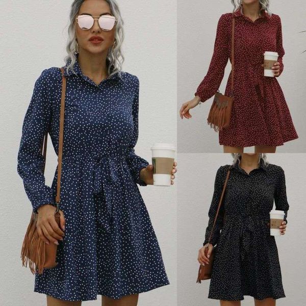 

dress classic polka dot st3290 bow, Black;gray
