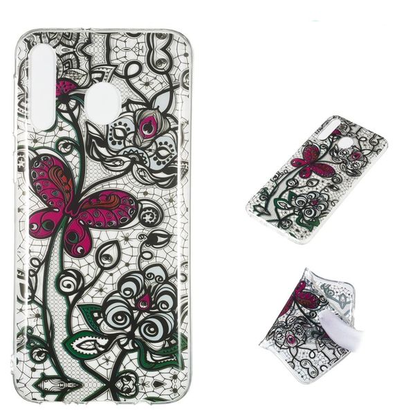 

pansy pattern highly transparent tpu protective case for galaxy m30