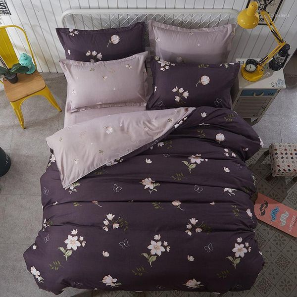 

flower leaves plant 4pcs girl boy kid bed cover set duvet cover child bed sheet pillowcase comforter bedding set 610151