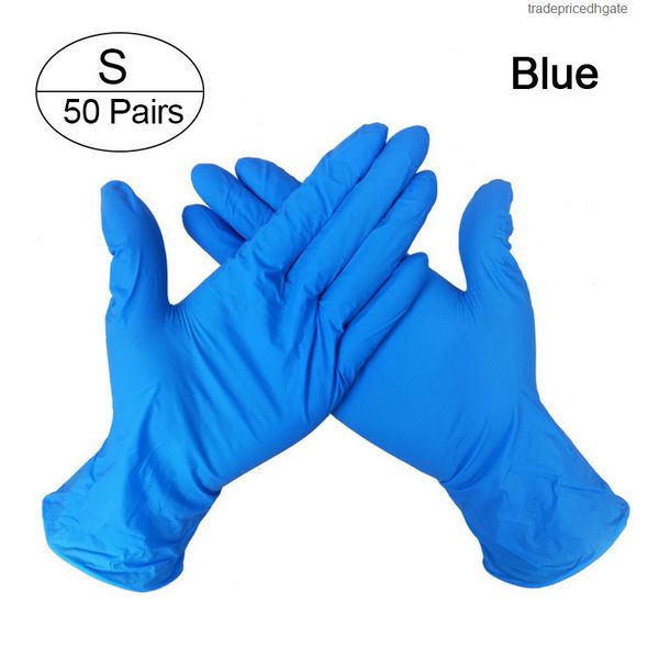 

pairs latex 50 nitrile exam universal disposable powder-food grade protective gloves fast 2w6iu