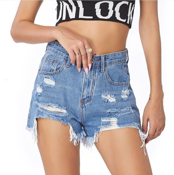 

2021 female summer denim torn shorts short-waisted short pockets tall women's casual jeans spodenki damskie p2290 zywv, White;black