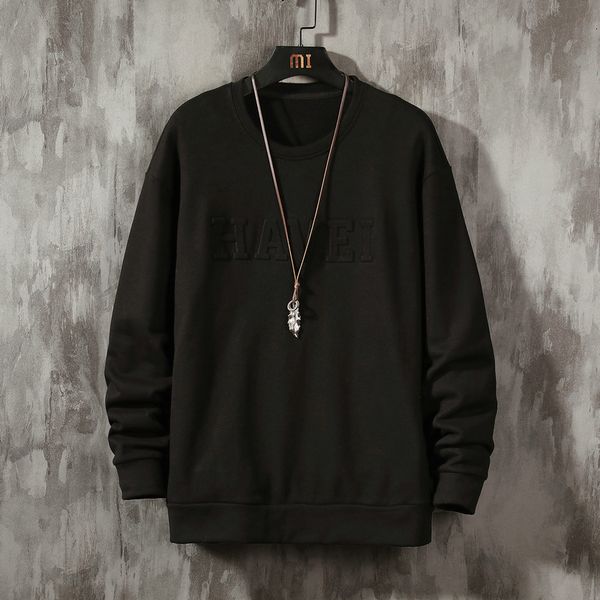 

2021 new autumn spring hoodies of striped men loose hip hop punk pullover streetwear big fashion clothes 6us9, Black