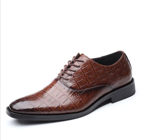 

2020 london brogue oxford handcrafted men's genuine leather lace up dress shoes designer party wedding shoes perfect quality, Black