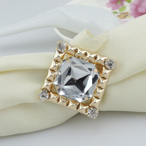 

2 шт. / лот отель специальное золото золотое кольцо рта ткань салфетка кольцо квадратный решенник металл окраивая большие звезды кристалличе