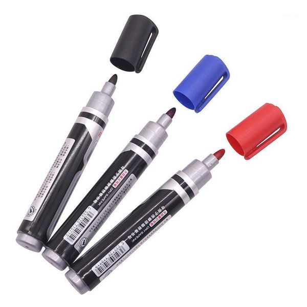 

1 pcs large capacity oily marker 130*18mm red blue black ink optional universal surface marker student stationery office tag pen1, Blue;orange