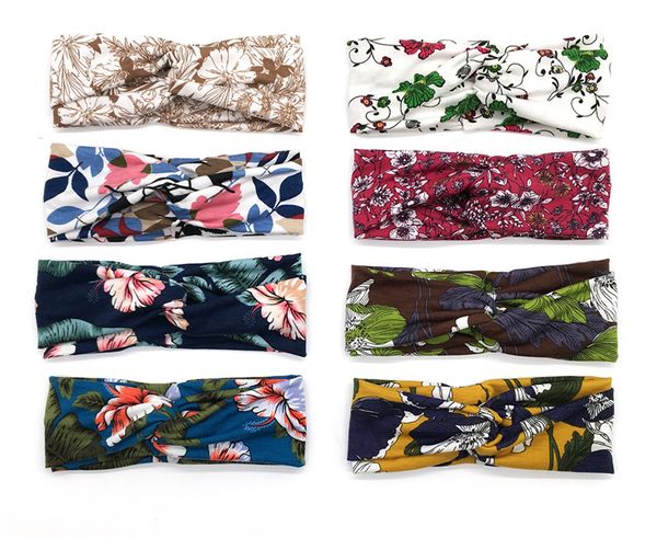 Acessórios Europeus e Americanos de Moda Ioga Headband Temperamento Impressão Knotted Senhoras Headbands Headbands Jóias Acessório de Cabelo de Jóias