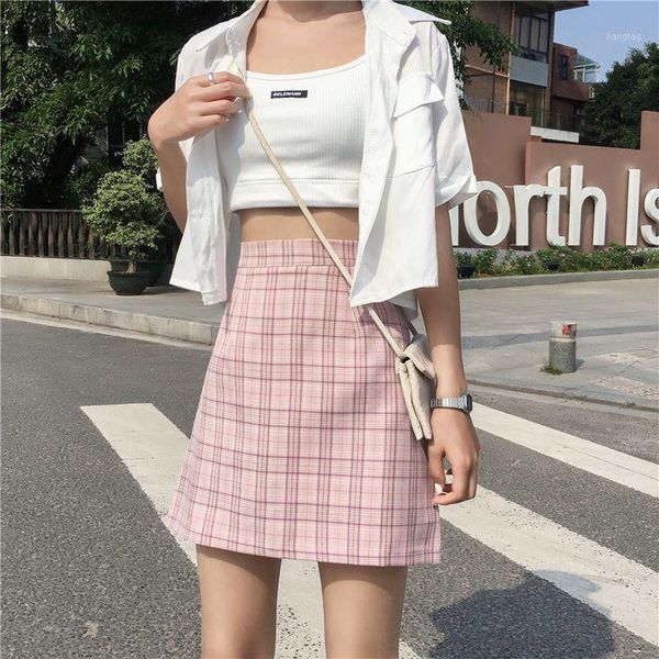 

women skirt summer vintage high waist a-line print skirt casual ladies fashion gothic mini skirts1, Black