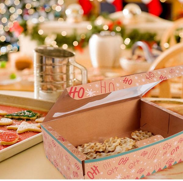 

qifu christmas gift bag candy box kraft paper bag popcorn box goodie bags printed paper treat bags wedding birthday xmas party bbycyw