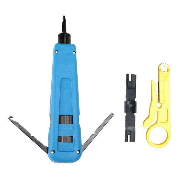 

professional hand tool sets 110/88/66 adjustable network punch down dual-color phone module stripper crimp plier terminal board crimping