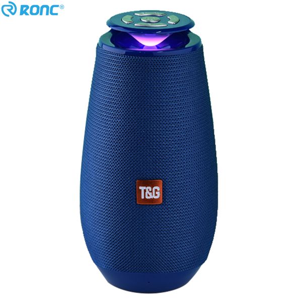 

tg508 portable speakers led light stereo bass sound box outdoor column speaker subwoofer support fm aux tf card play