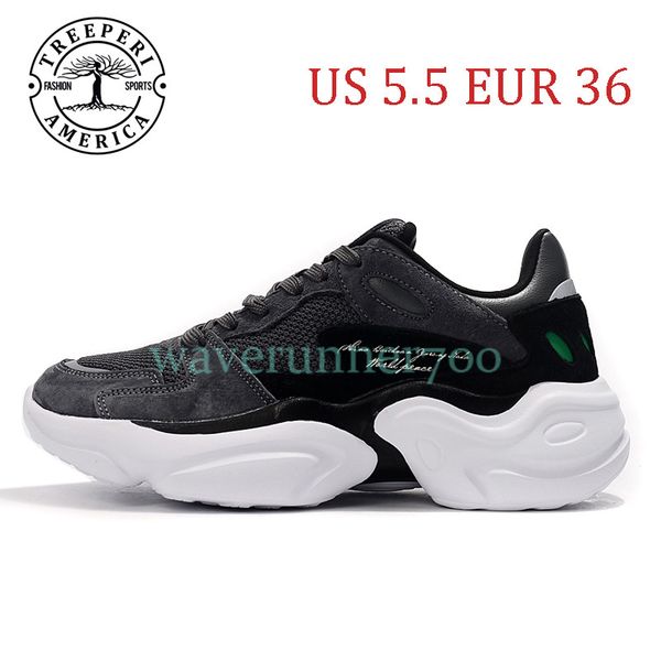 

2021 treeperi fashion chunky 4.0 soft sole running shoes obsidian green us 5.5 eur 36 for women trainers