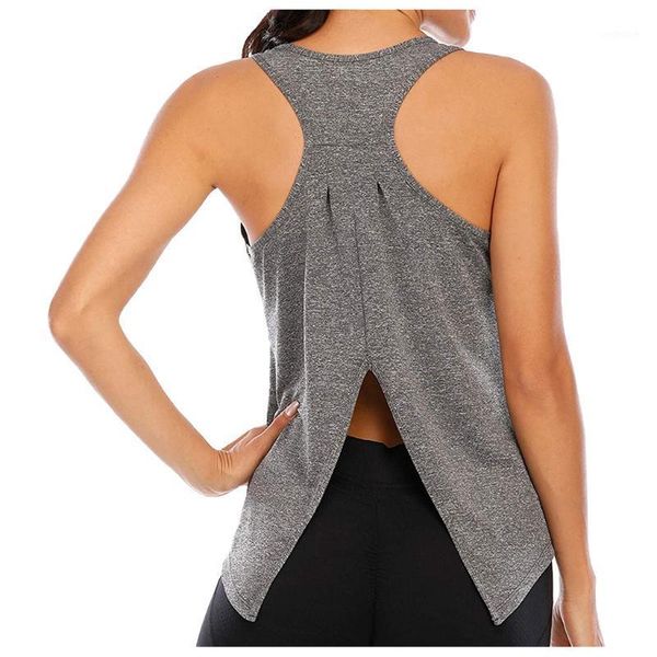 

gym clothing activewear naked-feel athletic yoga vest s open back tank stretch blouse sport fitness loose g31, White;black