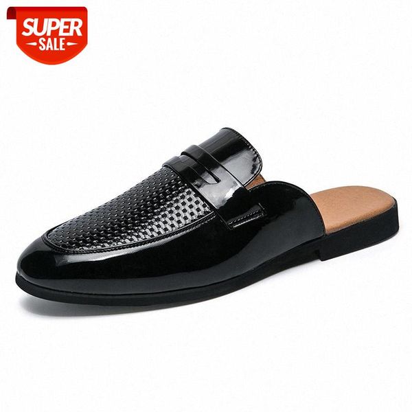 

xpay fashion summer men shoes breathable men sandals slip on slippers leather hole shoes flat lightweight loafers #pj6p