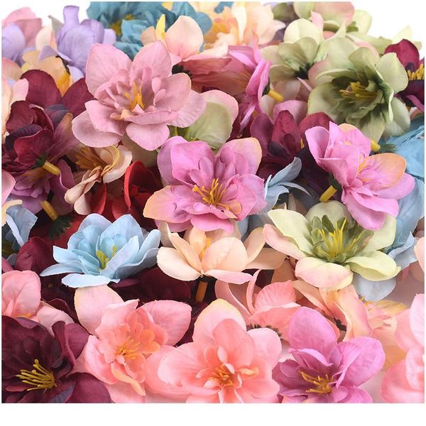 

20pcs 4cm silk rose artificial flower head for home wedding decorative flower diy handmade fake flower head decorative f bbydnw