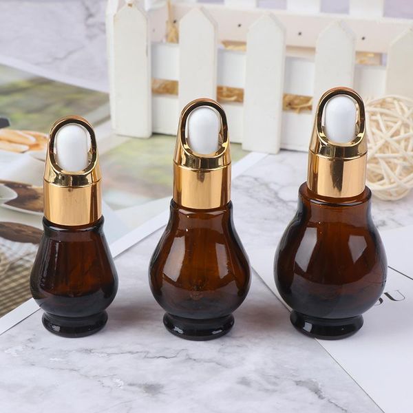 

10/20/30ml amber glass dropper bottle essential oil perfume bottles empty container travel refillable bottle brown1