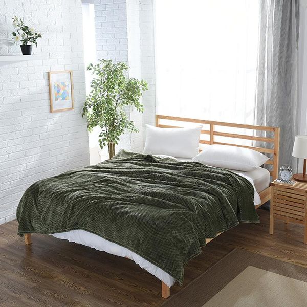 

fleece flannel blanket plush solid color bed covers for sofa soft throw blankets bedspread for the couch bs26*