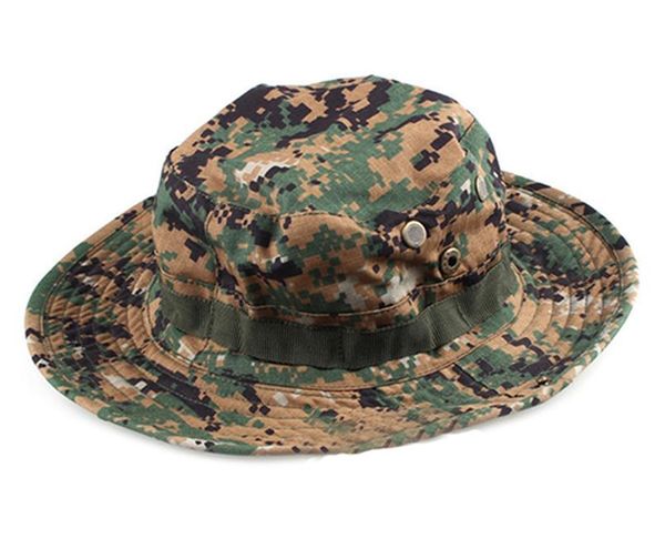

camouflage outdoor fishing cap sunscreen sun visors bucket hat camping military army airsoft tactical bob wide brim bonnie men wmtwjl
