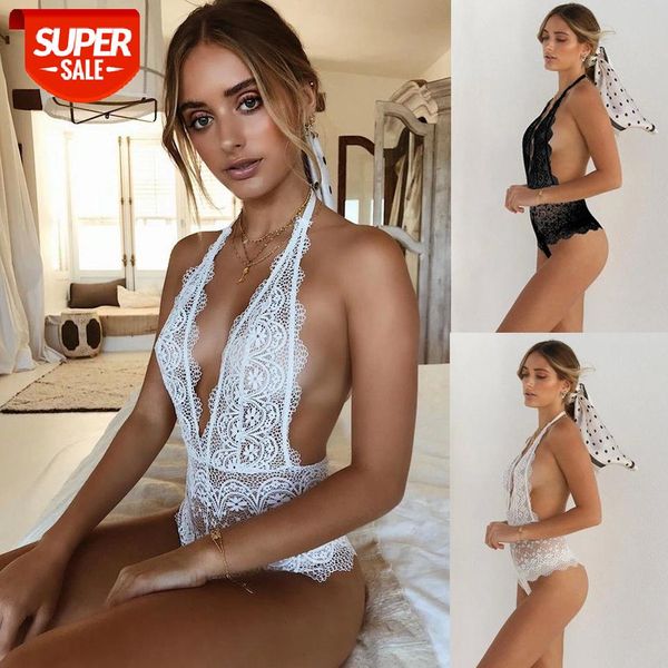

g-string women lingerie girl deep v floral lace sleepwear babydoll erotic cosplay costume lingerie porno underwear #oh91, Black;white