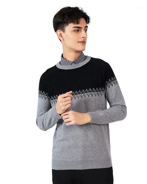 

men's sweaters zhili men's 100% cashmere casual crewneck sweater1, White;black