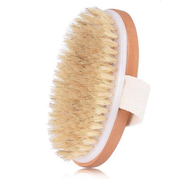 

wooden oval bath brush dry skin body natural health soft bristle massage bath shower bristle brush spa body brush without handle