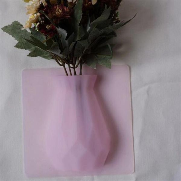 

wall-mounted silicone vase easy to disassemble wall refrigerator plant flower vase diy home decoration accessories